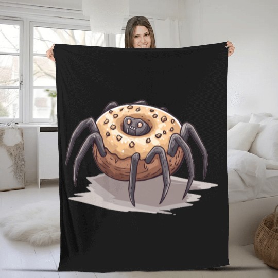 Donut Spider Funny Creative Motif Fleece Blankets