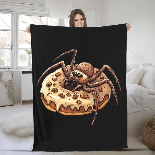 Donut Spider Funny Creative Motif Fleece Blankets