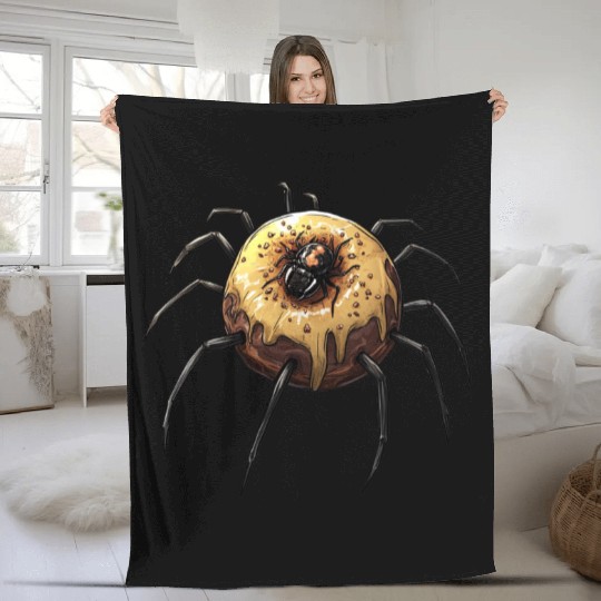 Donut Spider Funny Creative Motif Fleece Blankets