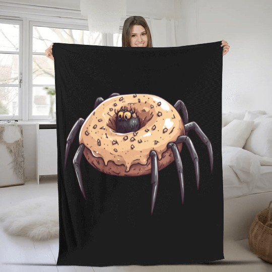 Donut Spider Funny Creative Motif Fleece Blankets