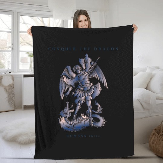 Conquer The Dragon Fleece Blankets