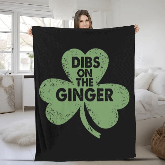 Fun St. Patrick’s Day Ginger Love Shamrock Fleece Blankets