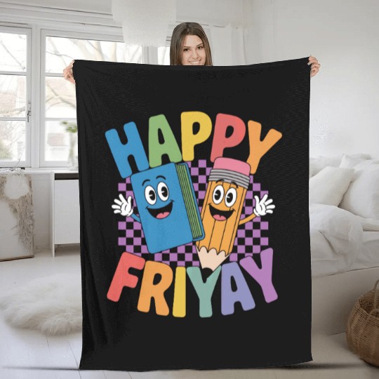 Happy Friyay Weekend Weekend Feeling Fleece Blankets