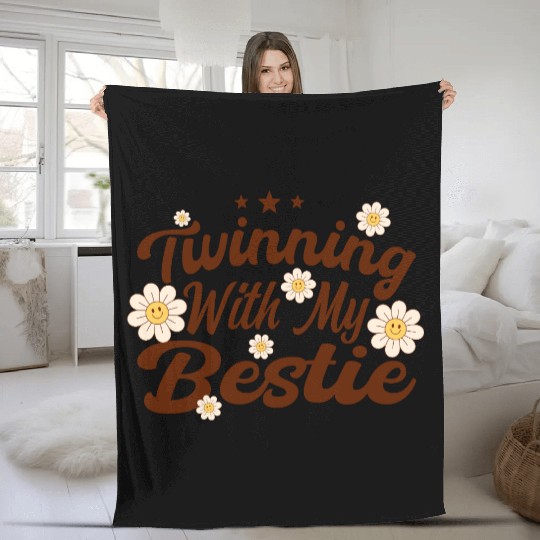 Twinning With My Bestie Spirit Week Twin Day Fleece Blankets