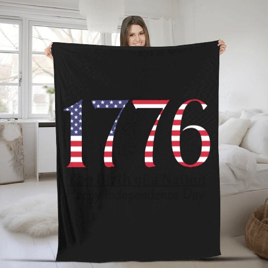 America 1776 Independence Day Fleece Blankets