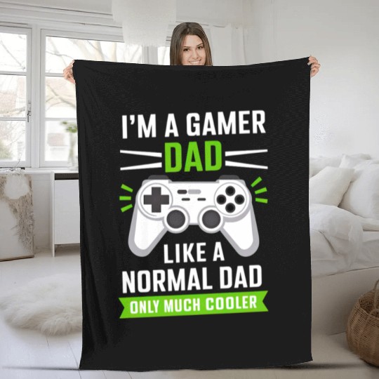 Gamer Dad Fleece Blankets – Funny Father's Day Gift