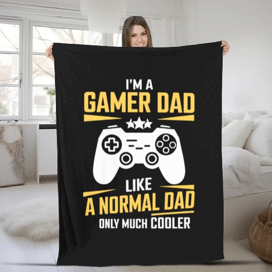 Gamer Dad Fleece Blankets – Funny Father's Day Gift