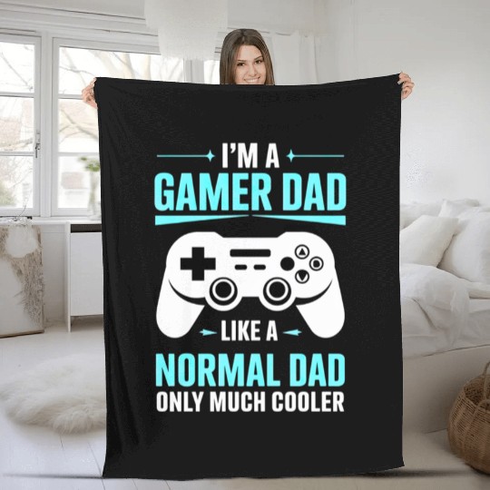 Gamer Dad Fleece Blankets – Funny Father's Day Gift