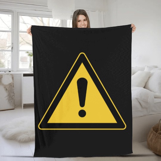 Generic Warning Triangle Sign Fleece Blankets