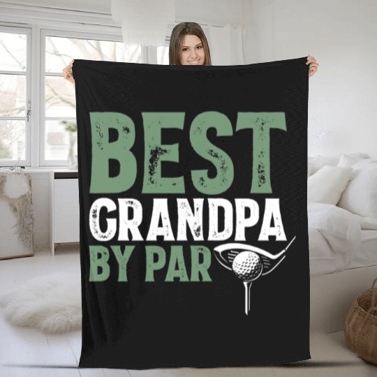 Best Papa By Par Gift For Dad Father's Day Fleece Blankets