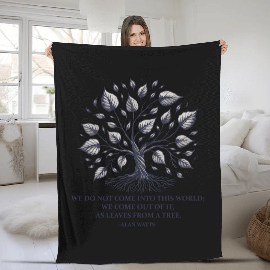 Alan Watts | Tree of Life & Spiritual Wisdom Fleece Blankets