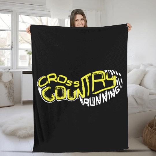 Cross Country Running Fleece Blankets