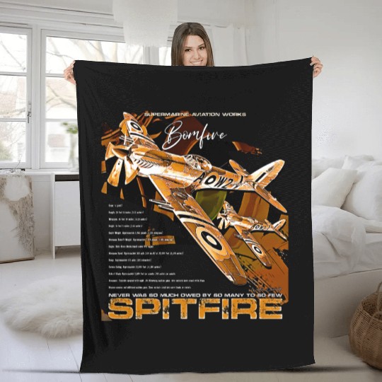 Spitfire Legend: WWII Icon in Flight Fleece Blankets