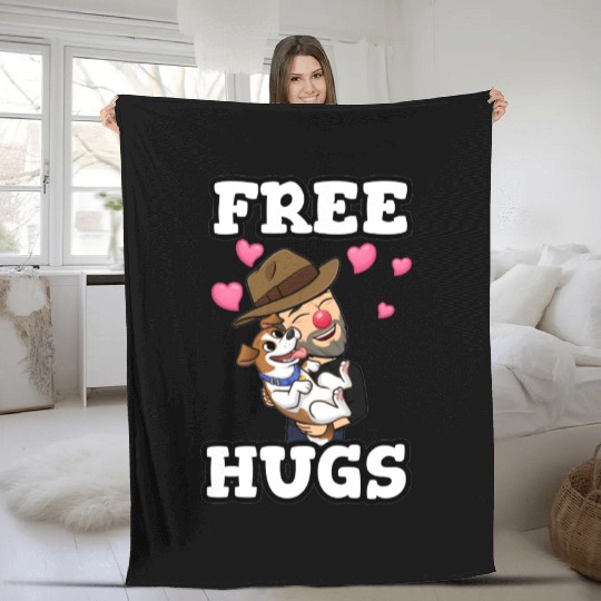 Free Hugs Fleece Blankets
