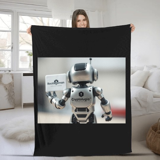 Rocketman Robot Fleece Blankets