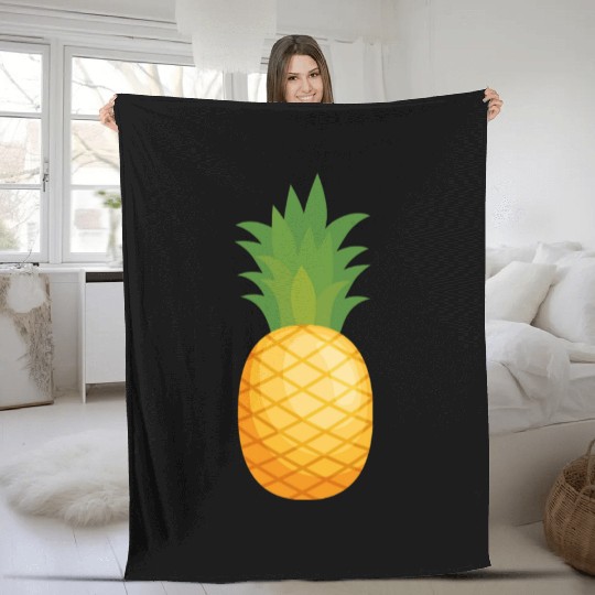 Pineapple Drew Fleece Blankets