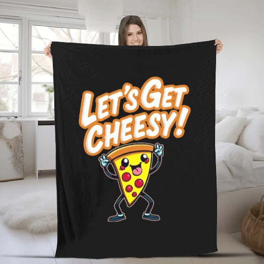 Let s Get Cheesy Fleece Blankets