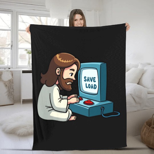 Jesus Saves and Loads Fleece Blankets