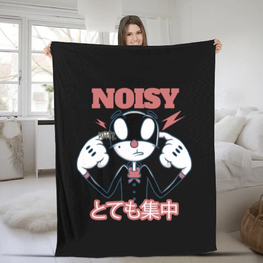 noisy Cat Anatomy Fleece Blankets