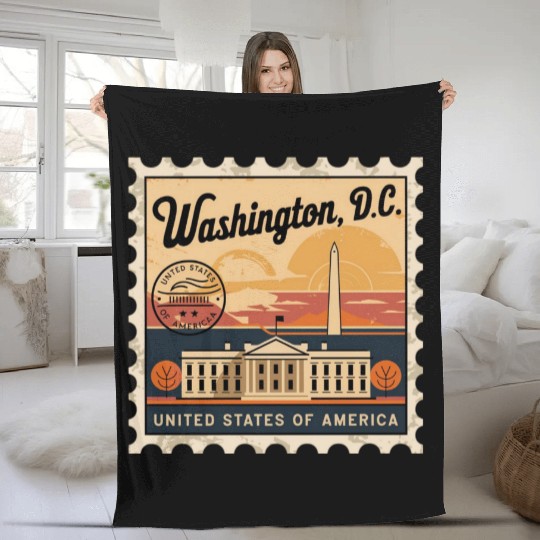 Washington DC Souvenir and Political Gift Idea Fleece Blankets