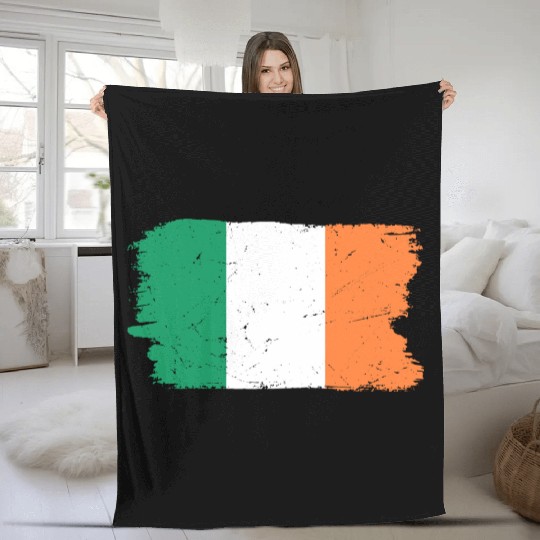 Ireland flag Fleece Blankets