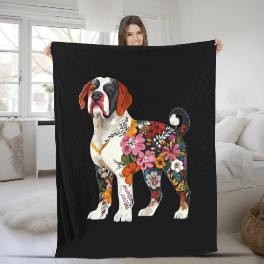 Saint Bernard Fleece Blankets