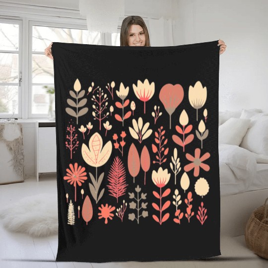 Spring Flowers Fleece Blankets