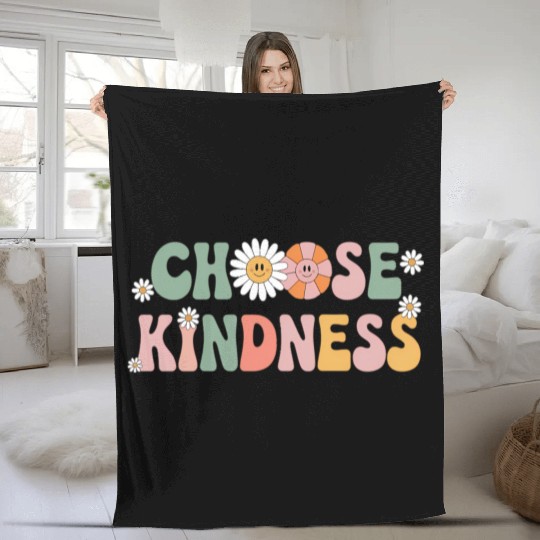 Choose Kindness Kind Teacher Back To School Fleece Blankets