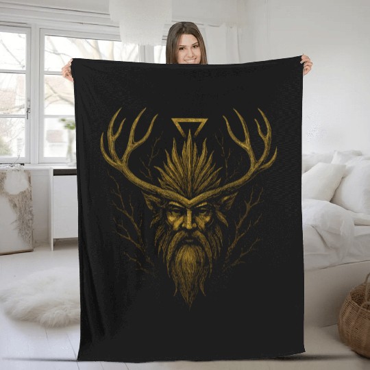 Leshy | Earth Element Forest Guardian Fleece Blankets