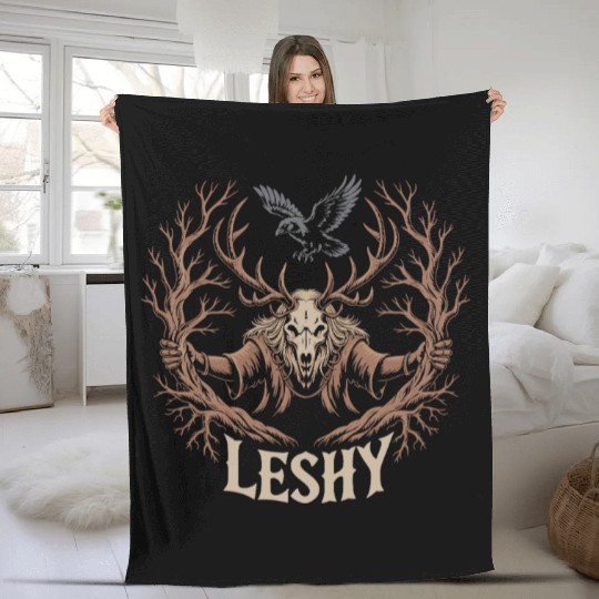 Leshy | Earth Element Forest Guardian Fleece Blankets