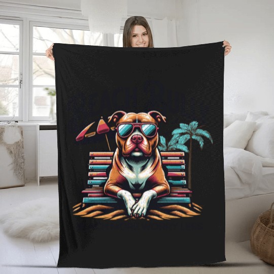 Beach Bully Fleece Blankets