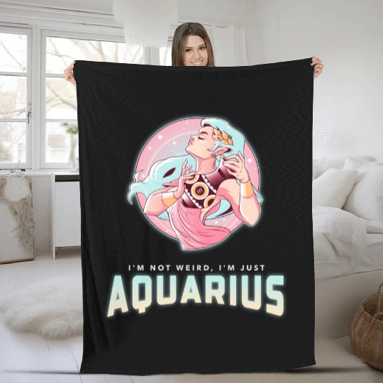im not weird just aquarius Fleece Blankets