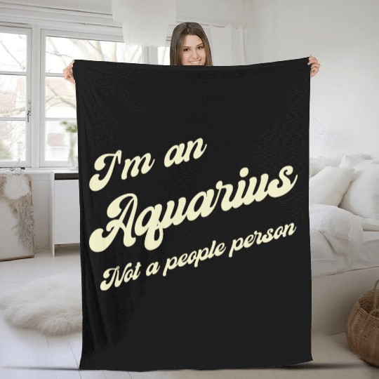 aquarius not a people person Fleece Blankets