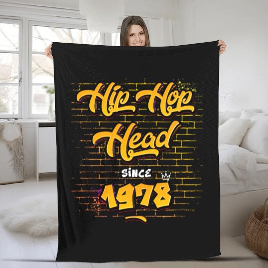 Hip-Hop Head Since 1978 - 47 Years of Pure Flow Fleece Blankets