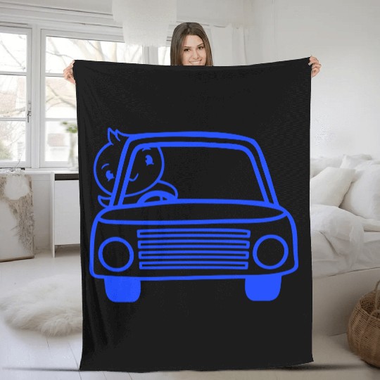 Duck Car Driver Fast Vehicle Greeting Waving Cute Fleece Blankets