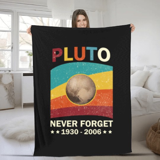 Pluto Never Forget Tribute 1930-2006 Fleece Blankets