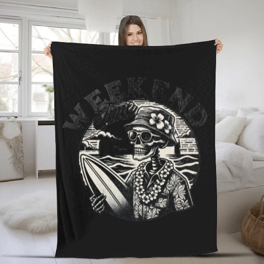 Weekend time/summer time Fleece Blankets