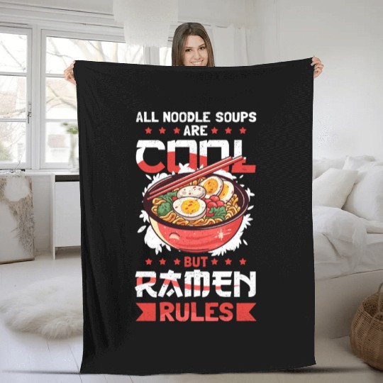 Ramen Rules Japanese Noodles Fleece Blankets