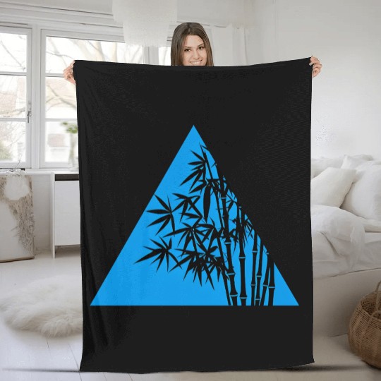 A Blue Triangle and Bamboo Fleece Blankets