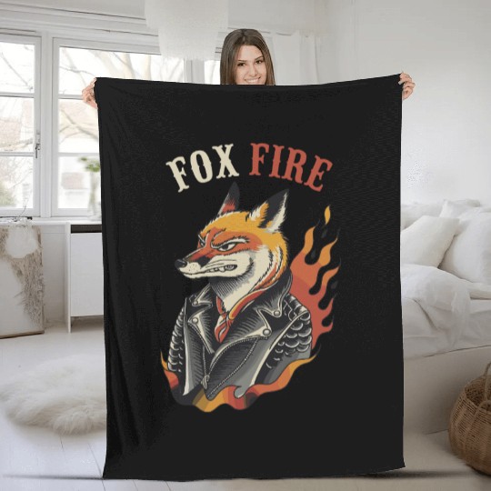 Fox Fire Fleece Blankets