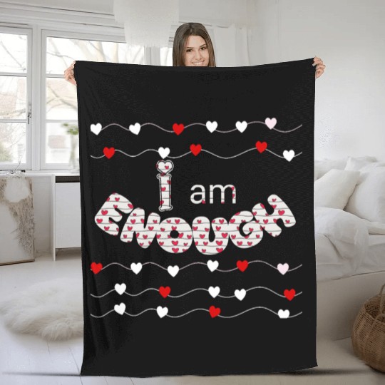 I Am Enough - Faith & Love Design | Psalm 139:14 Fleece Blankets