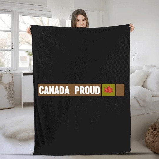 Canada Proud Camo Fleece Blankets