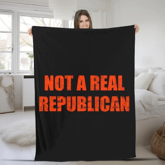 Not a real republican Fleece Blankets