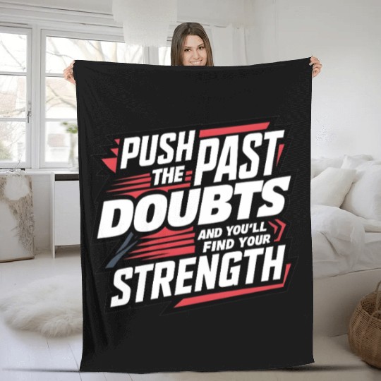 Self Growth Mindset Motivation Inner Strength Fleece Blankets