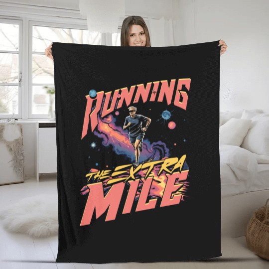 Marathon Marathoner Running Fleece Blankets
