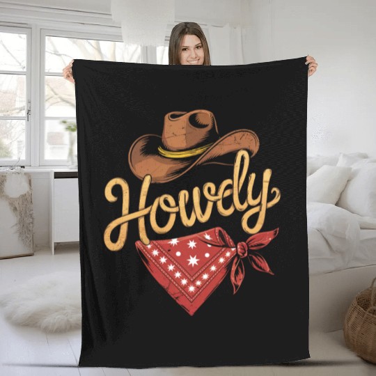 Howdy Cowboy Rodeo Fleece Blankets