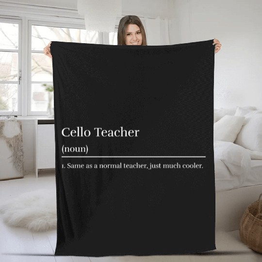 cello teacher definition Fleece Blankets