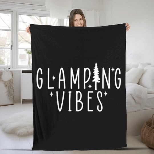 Embrace the Wilderness with Glamping Vibes Fleece Blankets