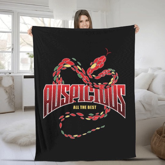 Abstract Snake Illustration Design Fleece Blankets