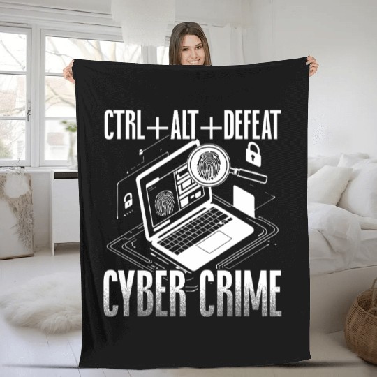 Digital Forensic Defeat Cyber Crime Fleece Blankets